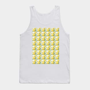 Yellow vintage rose print (small) Tank Top